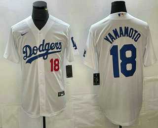 Men's Los Angeles Dodgers #18 Yoshinobu Yamamoto Number White Stitched Cool Base Nike Jersey,We sell and wholesale Men's Los Angeles Dodgers #18 Yoshinobu Yamamoto Number White Stitched Cool Base Nike Jersey on line form chian!